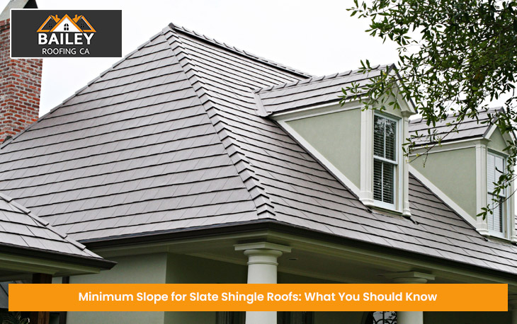 Close-up of a well-installed sloped shingle roof showcasing the proper angle and structure.